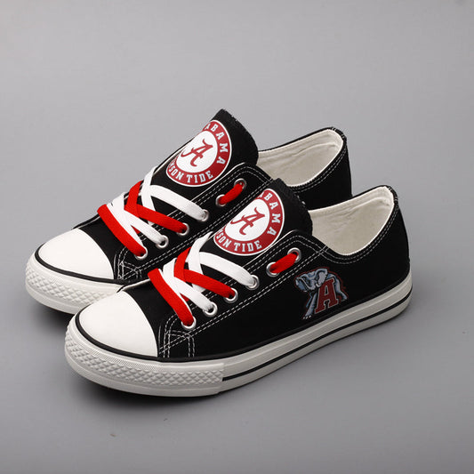 Alabama Crimson Tide Limited Print NCAA College Students Low Top Canvas Shoes Sport Sneakers