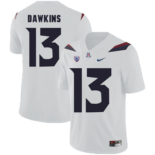 Arizona Wildcats #13 Brandon Dawkins NCAA College Football Jersey White