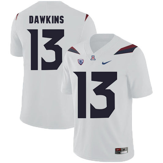 Arizona Wildcats #13 Brandon Dawkins NCAA College Football Jersey White