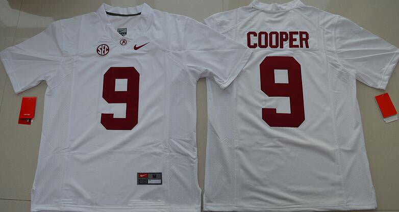 Alabama Crimson Tide #9 Amari Cooper White Limited Stitched College Football NCAA Jersey