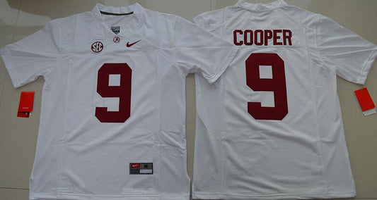 Alabama Crimson Tide #9 Amari Cooper White Limited Stitched College Football NCAA Jersey