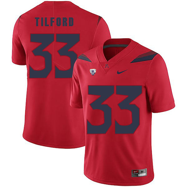 Arizona Wildcats #33 Nathan Tilford NCAA College Football Jersey Red
