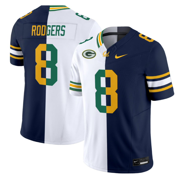 Aaron Rodgers Jersey #8 California Golden Bears Split Vapor Limited Stitched