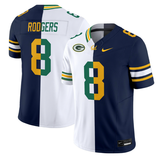 Aaron Rodgers Jersey #8 California Golden Bears Split Vapor Limited Stitched