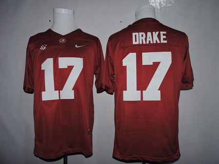 Alabama Crimson Tide #17 Kenyan Drake Red College Football Jersey