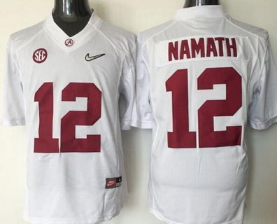Alabama Crimson Tide #12 Joe Namath White 2016 Playoff Diamond Quest College Football Limited Jersey