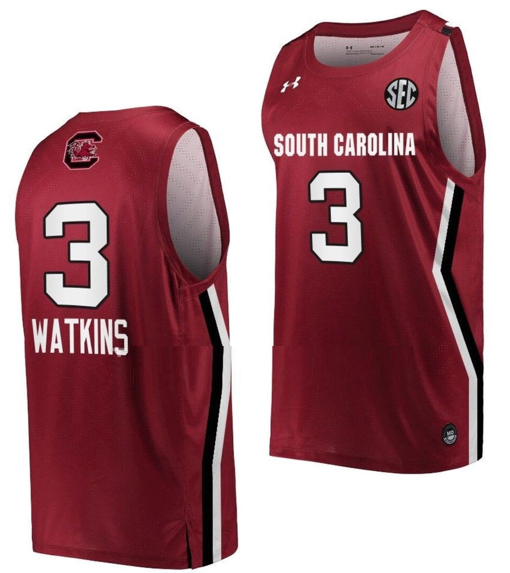 Ashlyn Watkins Jersey South Carolina Gamecocks College Basketball Wine #3