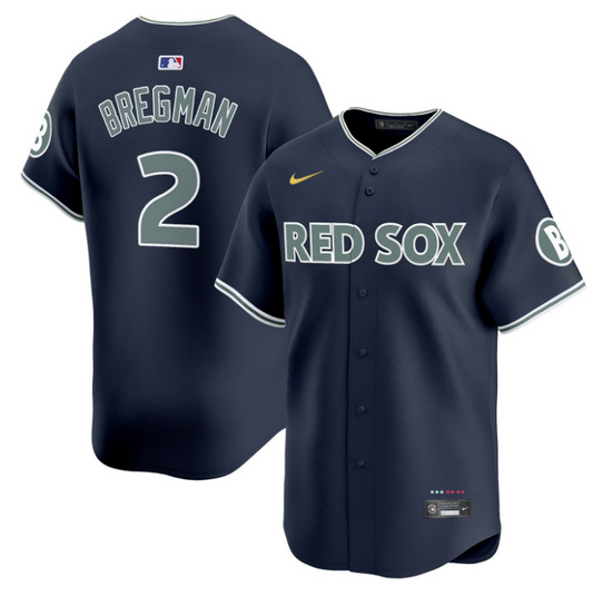 Alex Bregman Jersey #2 Boston Red Sox 2025 City Connect Vapor Premier Limited Stitched Navy