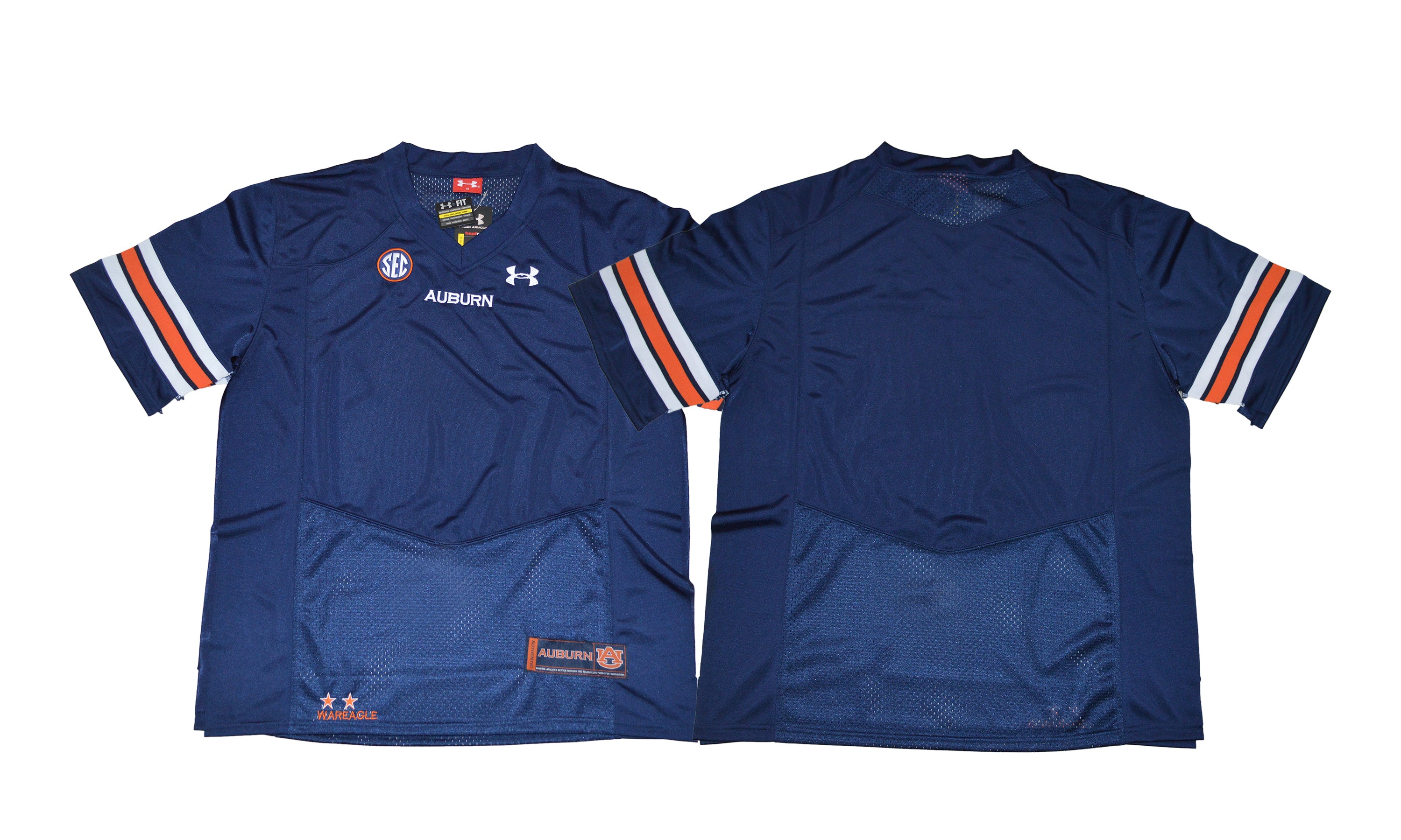 Auburn Tigers Blank Edition Retro College Football Jersey Under Armour Dark Blue