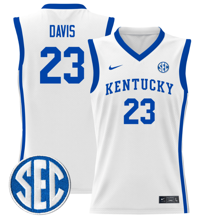 Anthony Davis Jersey #23 Kentucky Wildcats Lightweight Basketball White