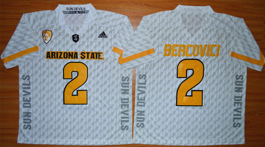 Arizona State Sun Devils #2 Mike Bercovici Football Jersey White