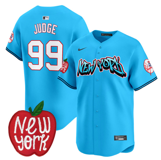 Aaron Judge Jersey #99 New York Yankees Apple Patch Vapor Premier Limited Stitched Light Blue