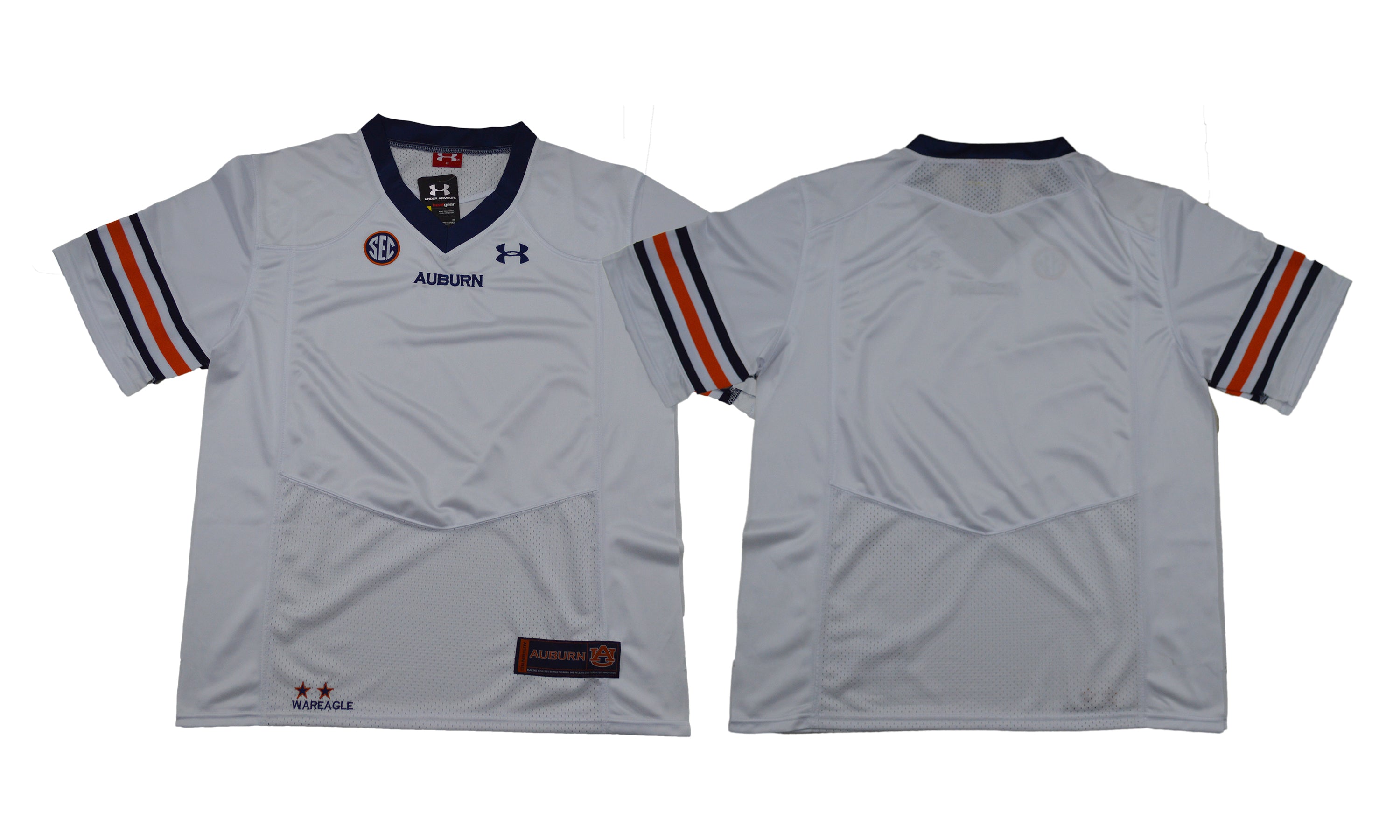 Auburn Tigers Blank Edition Retro College Football Jersey Under Armour White