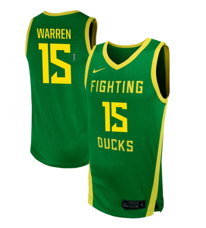 Ari Long Jersey #14 Oregon Ducks NIL Basketball Green