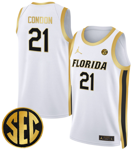 Alex Condon Jersey #21 Florida Gators Swingman Basketball Stitched White