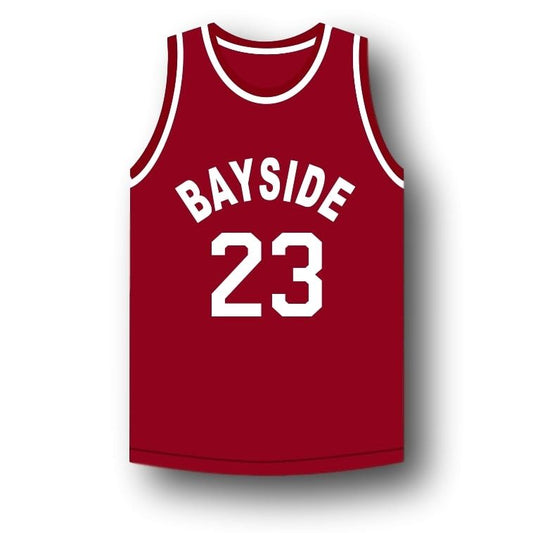 AC Slater Jersey #23 Bayside Saved By The Bell Basketball Maroon