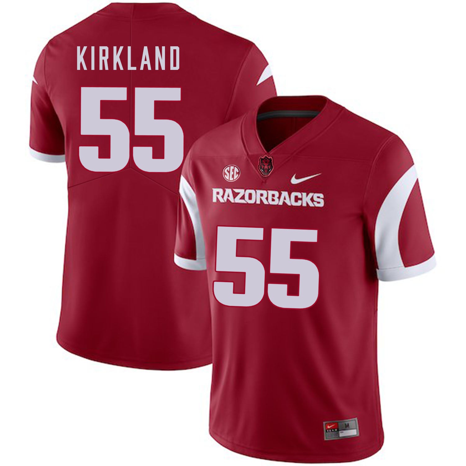Arkansas Razorbacks #55 Denver Kirkland College Football Jersey Red