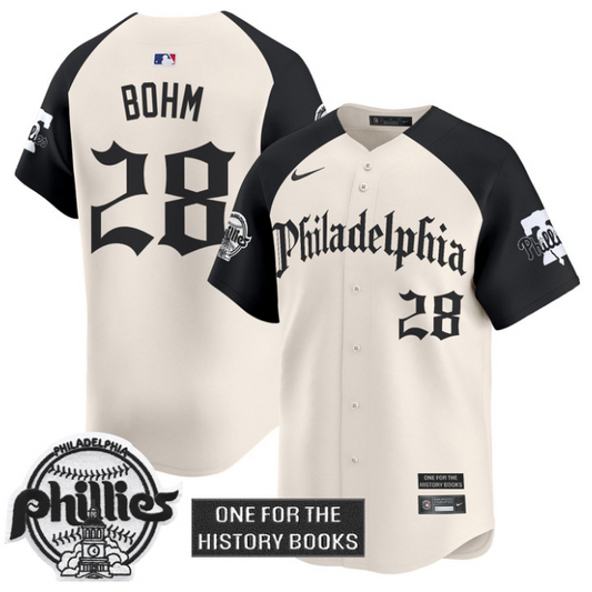 Alec Bohm Jersey #28 Phillies Retro Newspaper Edition Vapor Premier Limited Stitched Alternate