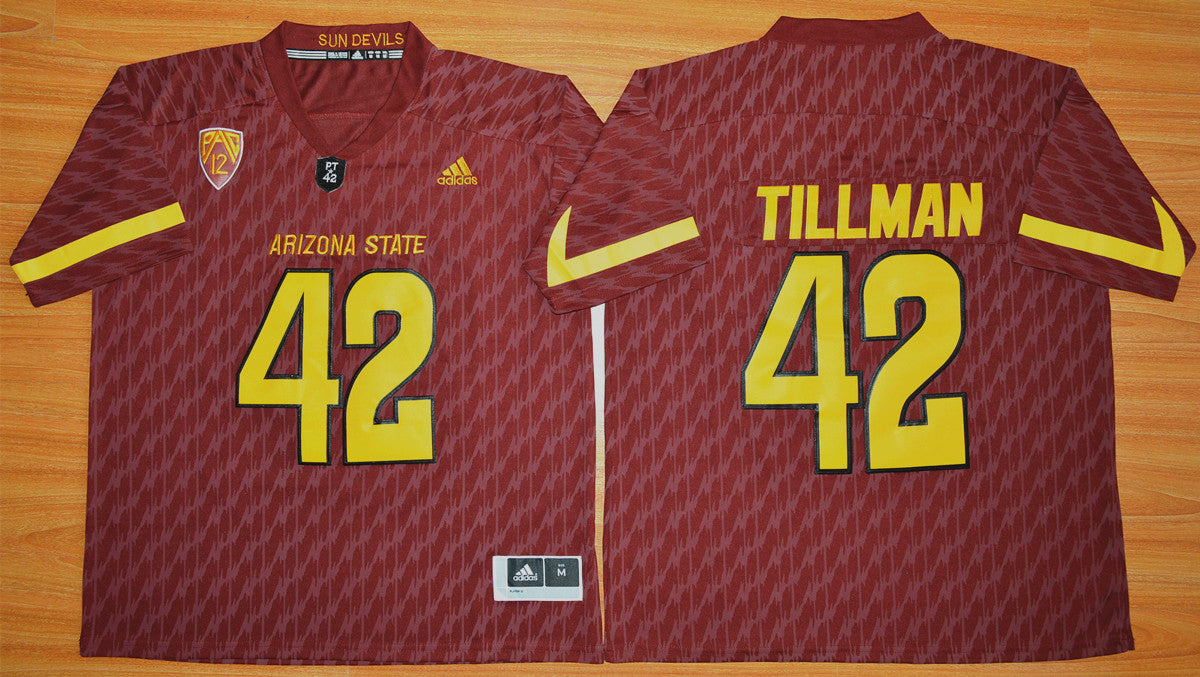 Arizona State Sun Devils #42 Pat Tillman NCAA Football Jersey Maroon