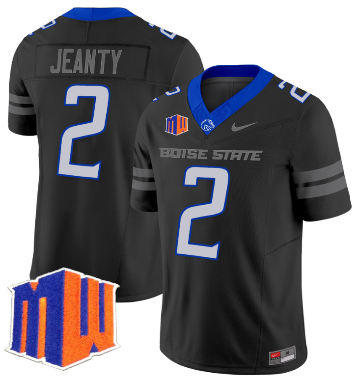 Ashton Jeanty Jersey #2 Boise State Broncos Vapor Limited College Football Stitched Black