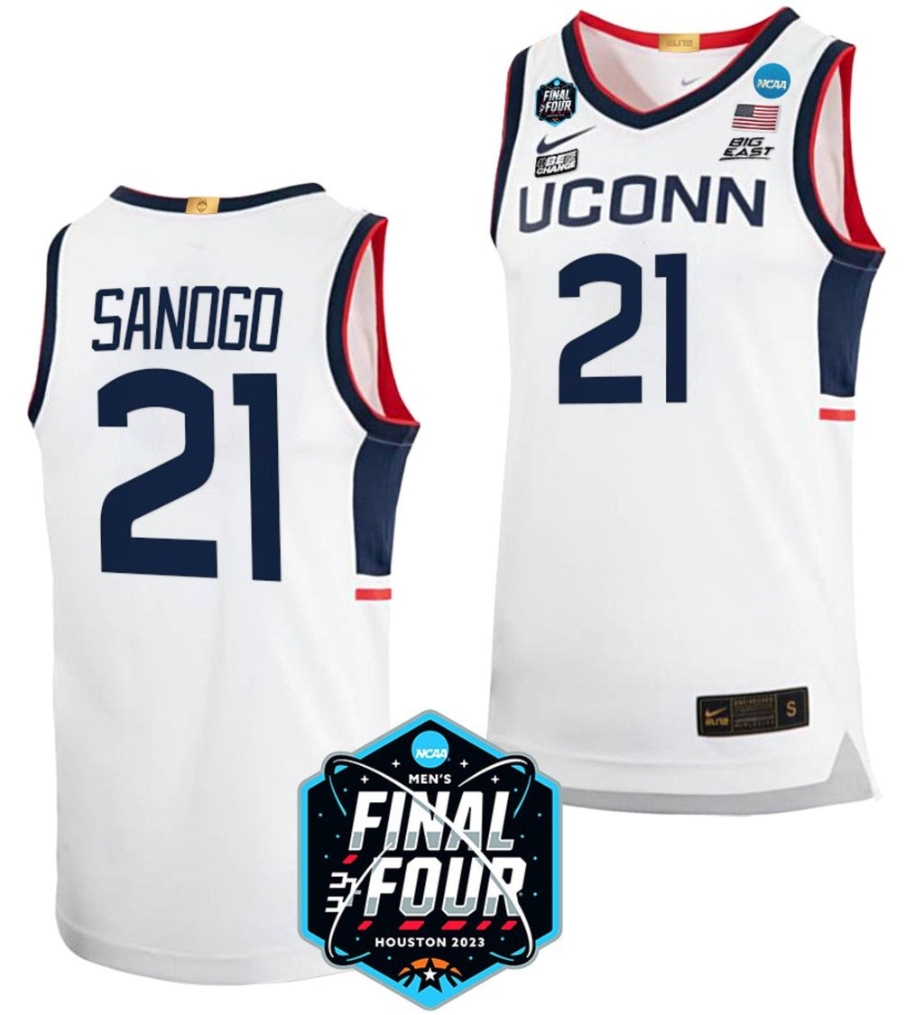 Adama Sanogo Jersey UConn Huskies College Basketball 2023 NCAA Final Four White #21