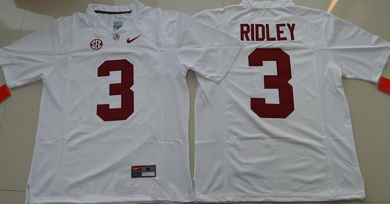 Alabama Crimson Tide #3 Calvin Ridley White Limited Stitched College Football NCAA Jersey