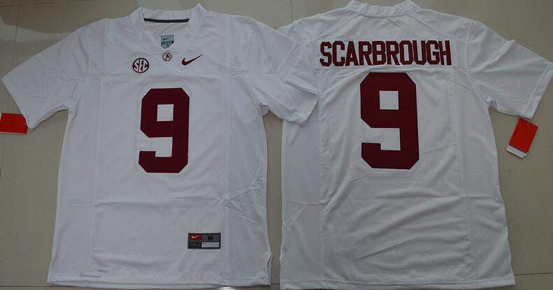 Alabama Crimson Tide #9 Bo Scarbrough White Limited Stitched College Football NCAA Jersey