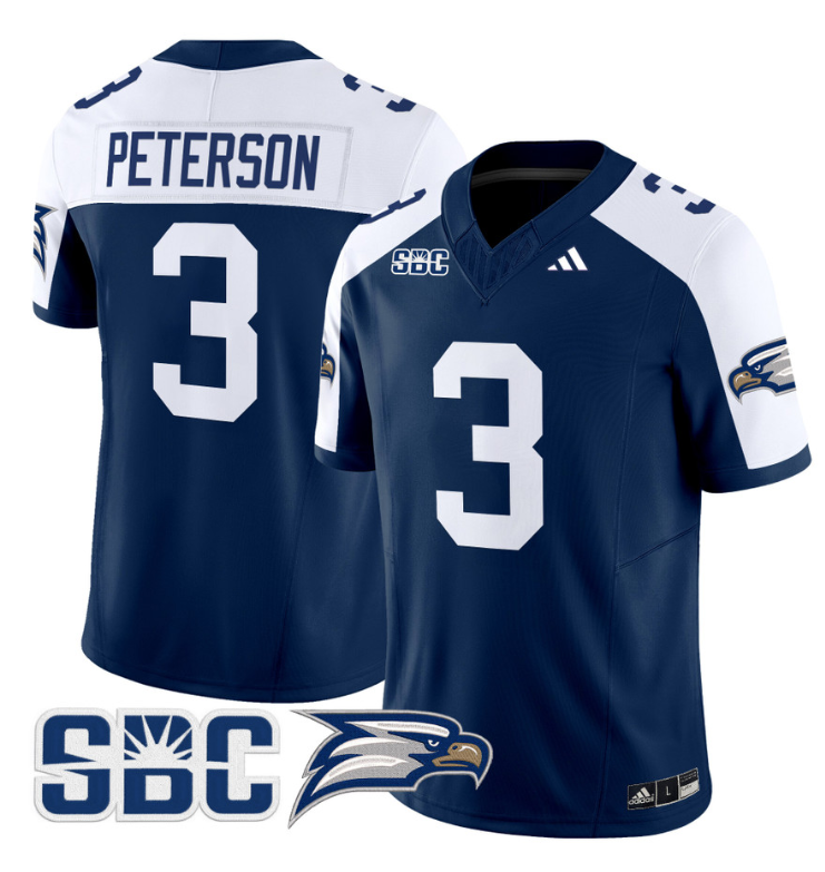 Adrian Peterson Jersey #3 Georgia Southern Eagles 2024 Stitched Blue Alternate