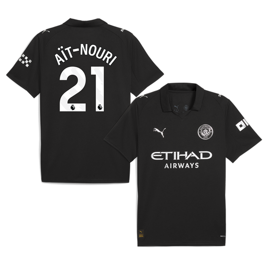 AIT-NOURI #21 Manchester City 2025-26 Away Jersey – Black