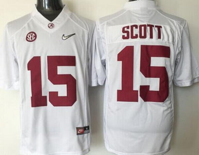 Alabama Crimson Tide #15 JK Scott White 2016 Playoff Diamond Quest College Football Limited Jersey