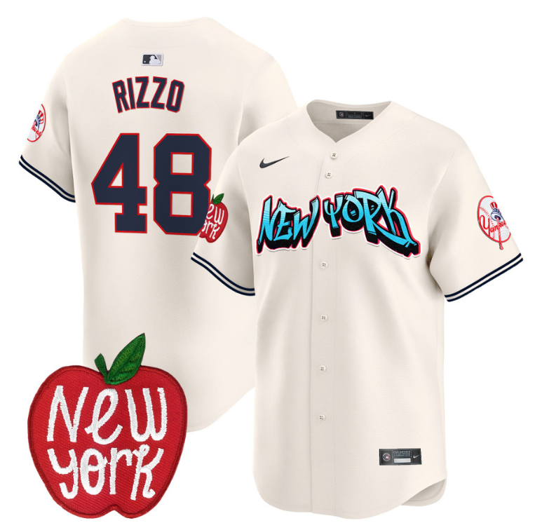 Anthony Rizzo Jersey #48 New York Yankees Apple Patch Vapor Premier Limited Stitched Cream