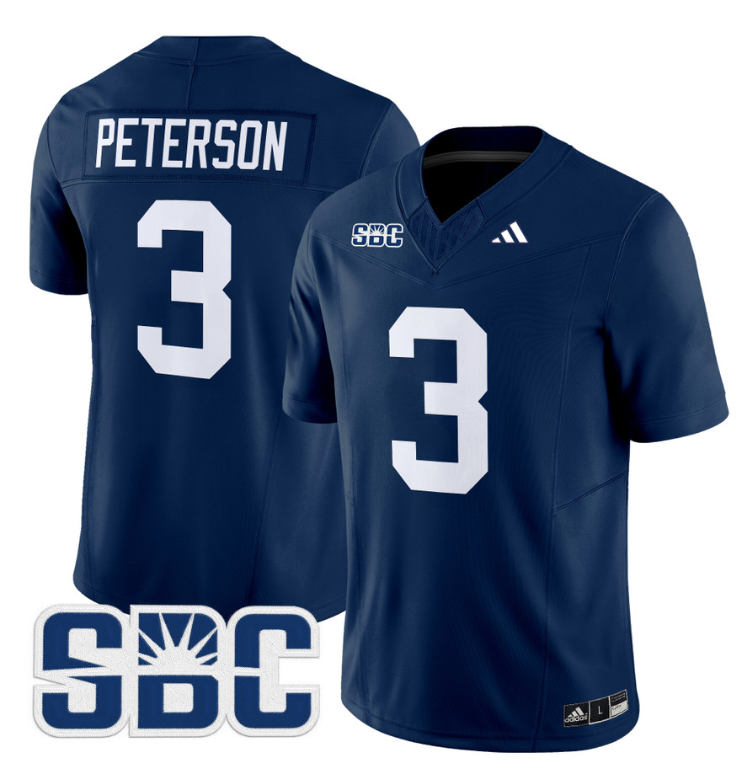 Adrian Peterson Jersey #3 Georgia Southern Eagles 2024 Limited Stitched Blue