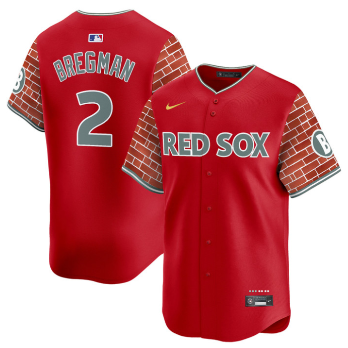 Alex Bregman Jersey #2 Boston Red Sox 2025 Fenway Red Brick Style Vapor Premier Stitched Red