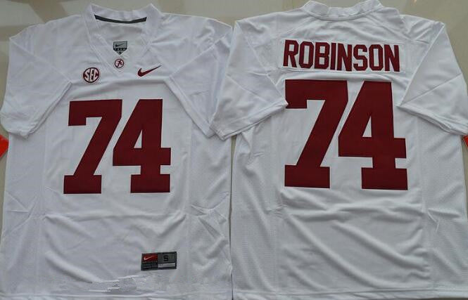 Alabama Crimson Tide #74 Cam Robinson White Limited Stitched College Football NCAA Jerse
