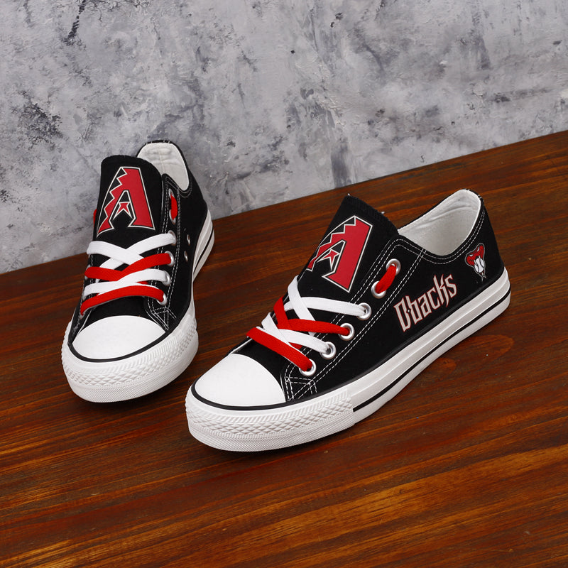 Arizona Diamondbacks Limited Print MLB Baseball Fans Low Top Canvas Shoes Sport Sneakers
