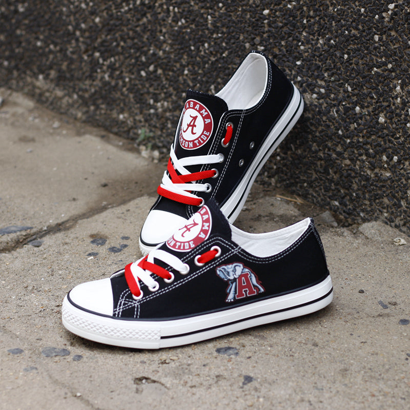 Alabama Crimson Tide Limited Print NCAA College Students Low Top Canvas Shoes Sport Sneakers