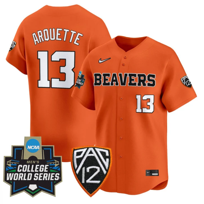 Aiva Arquette Jersey #13 Oregon State Beavers 2025 World Series Stitched Orange