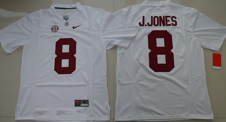 Alabama Crimson Tide #8 Julio Jones White Limited Stitched College Football NCAA Jersey