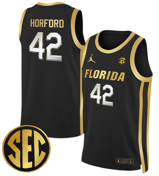 Al Horford Jersey #42 Florida Gators Swingman Basketball Stitched Black Gold