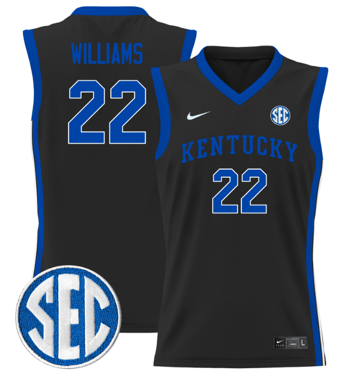 Amari Williams Jersey #22 Kentucky Wildcats Lightweight Basketball Black
