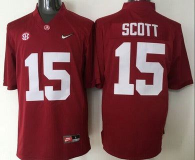 Alabama Crimson Tide #15 JK Scott Red 2016 Playoff Diamond Quest College Football Limited Jersey