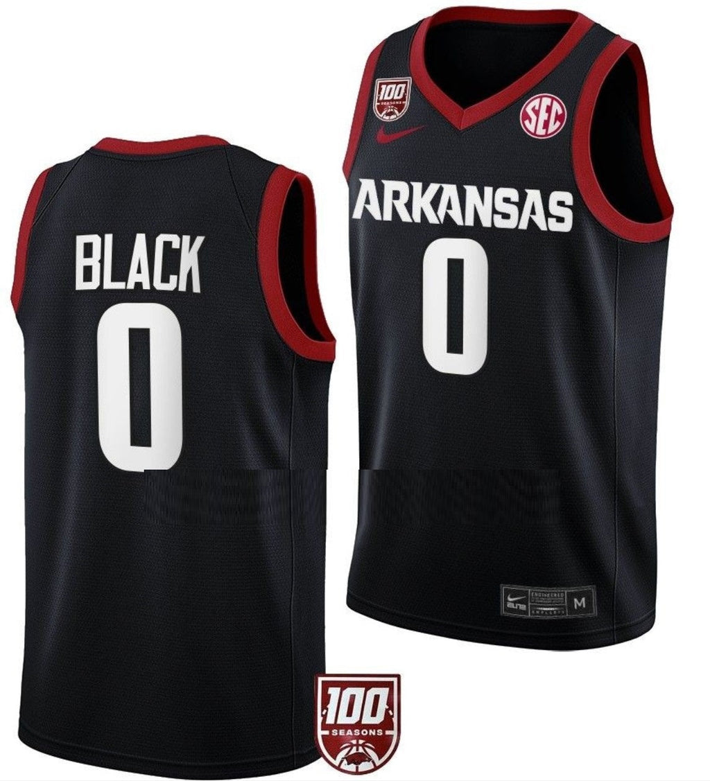 Anthony Black Jersey Arkansas Razorbacks College Basketball 100 Season #0