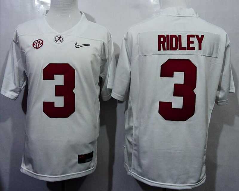 Alabama Crimson Tide #3 Calvin Ridley White 2016 Playoff Diamond Quest College Football Limited Jersey