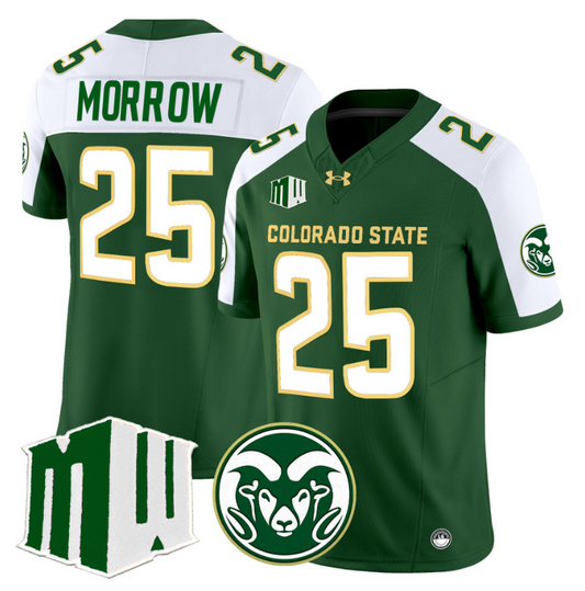 Avery Morrow Jersey #25 Colorado State Rams 2024 Stitched Green Alternate