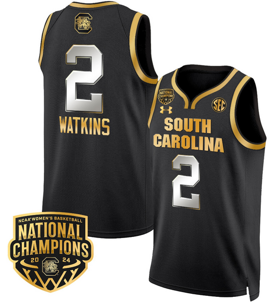 Ashlyn Watkins Jersey #2 South Carolina Gamecocks Basketball 2024 National Champions All Stitched