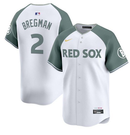 Alex Bregman Jersey #2 Boston Red Sox 2025 City Connect Vapor Premier Limited Stitched Green