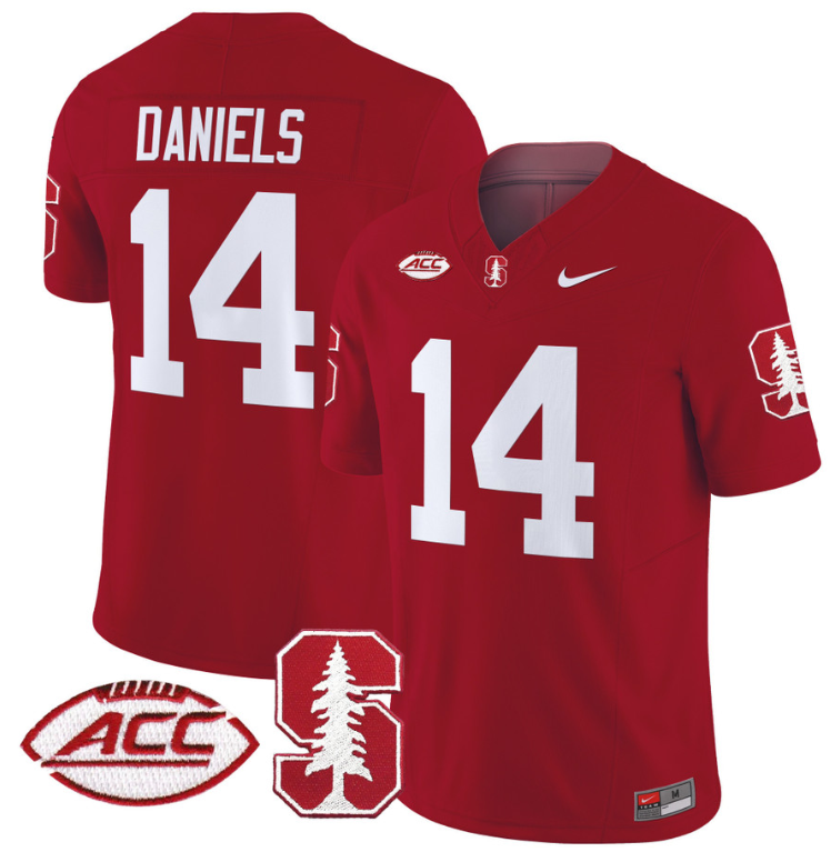 Ashton Daniels Jersey #14 Stanford Cardinal Vapor Limited College Football Stitched Crimson