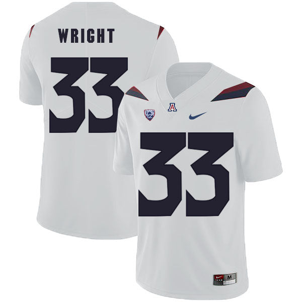 Arizona Wildcats #33 Scooby Wright NCAA College Football Jersey White