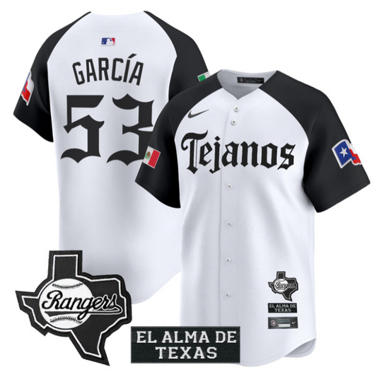 Adolis Garcia Jersey #53 Texas Rangers Mexico Tejano Barrio Style Vapor Limited Stitched Alternate