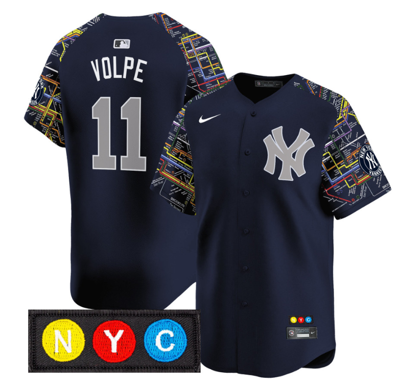 Anthony Volpe Jersey #11 New York Yankees Subway Style Vapor Premier Limited Stitched